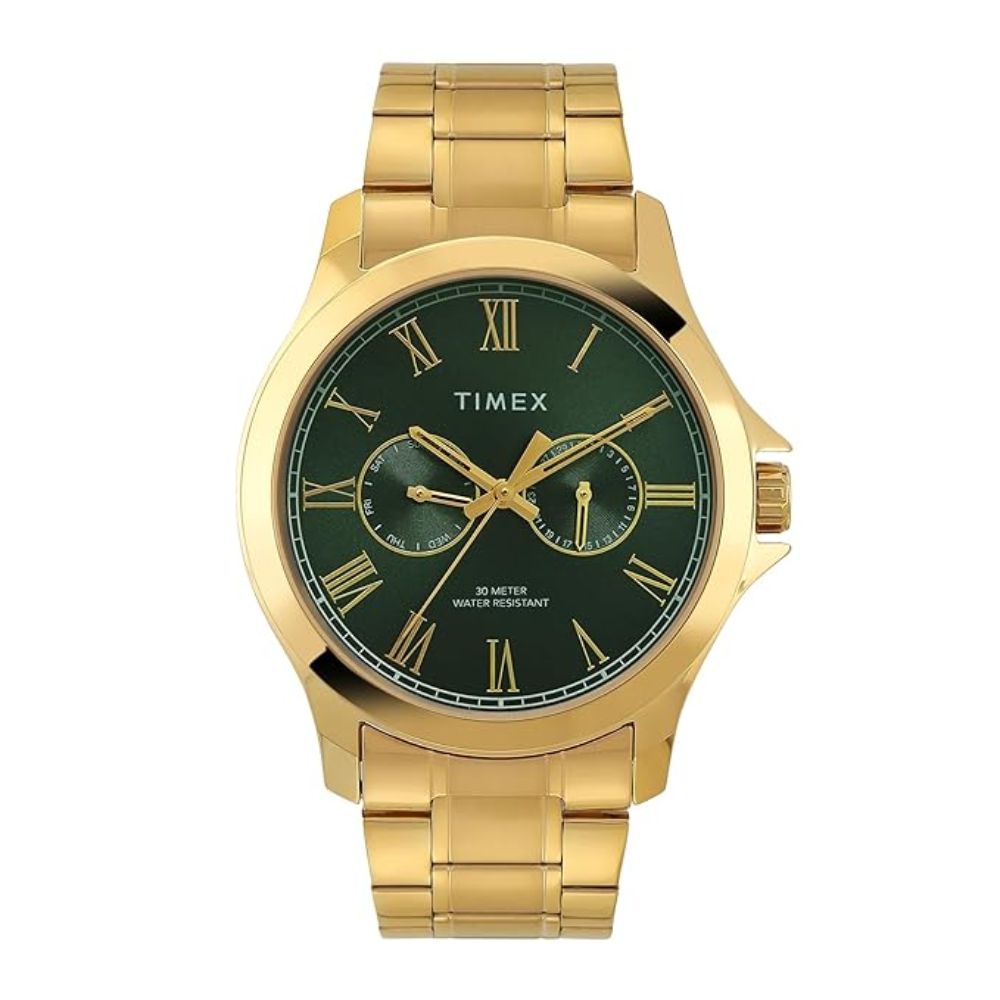 TIMEX Green Rose Gold Men Watch TW000X142