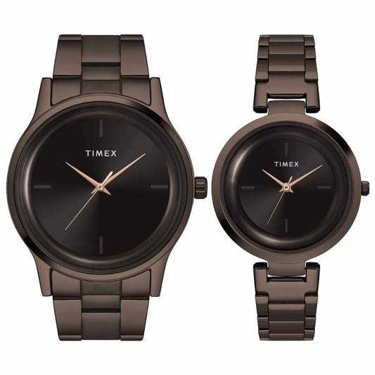 Timex Fashion Collection Brown Pair Watch TW00PR295