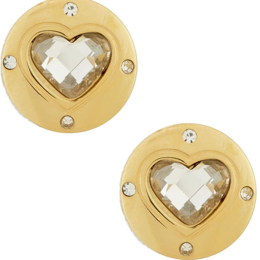 GUESS Rolling Hearts Gold-Plated Women's Earrings UBE03349YG