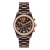 Michael Kors Lexington Chronograph Brown Ceramic Women's Watch MK7638