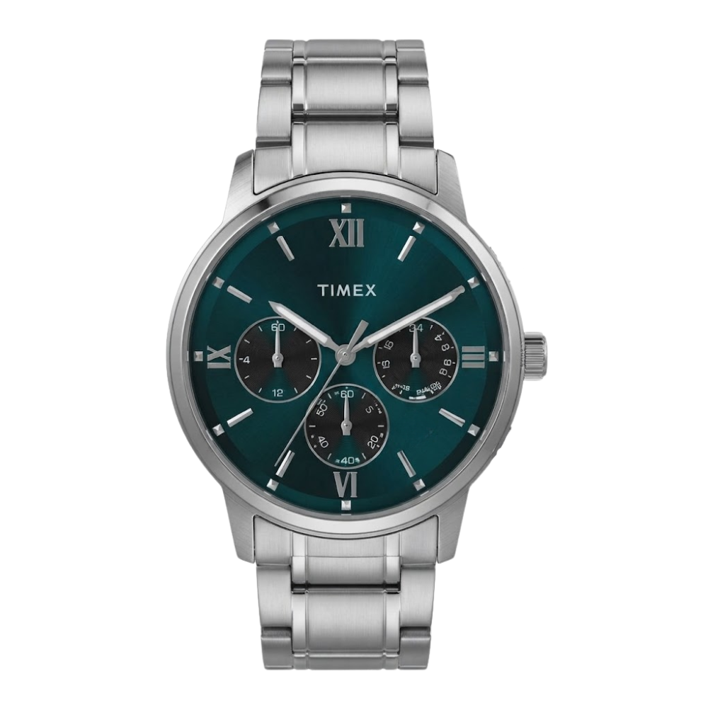 Timex Teal Dial Men's Analog Metal Strap Watch TWEG25516