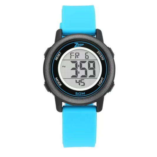 Zoop Glow Digital Dial Blue Strap Watch For Girls NS16015PP02