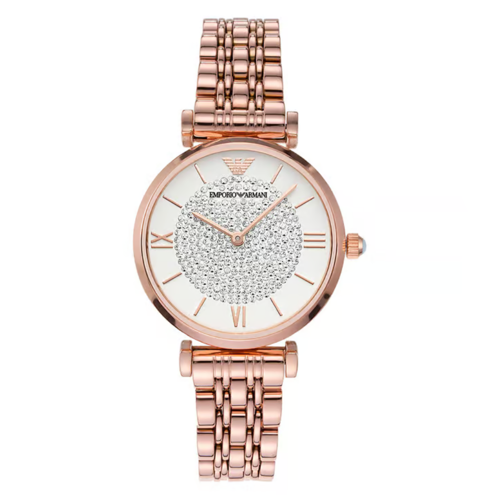 Emporio Armani Gianni T-Bar White Dial Analog Women's Watch AR11244