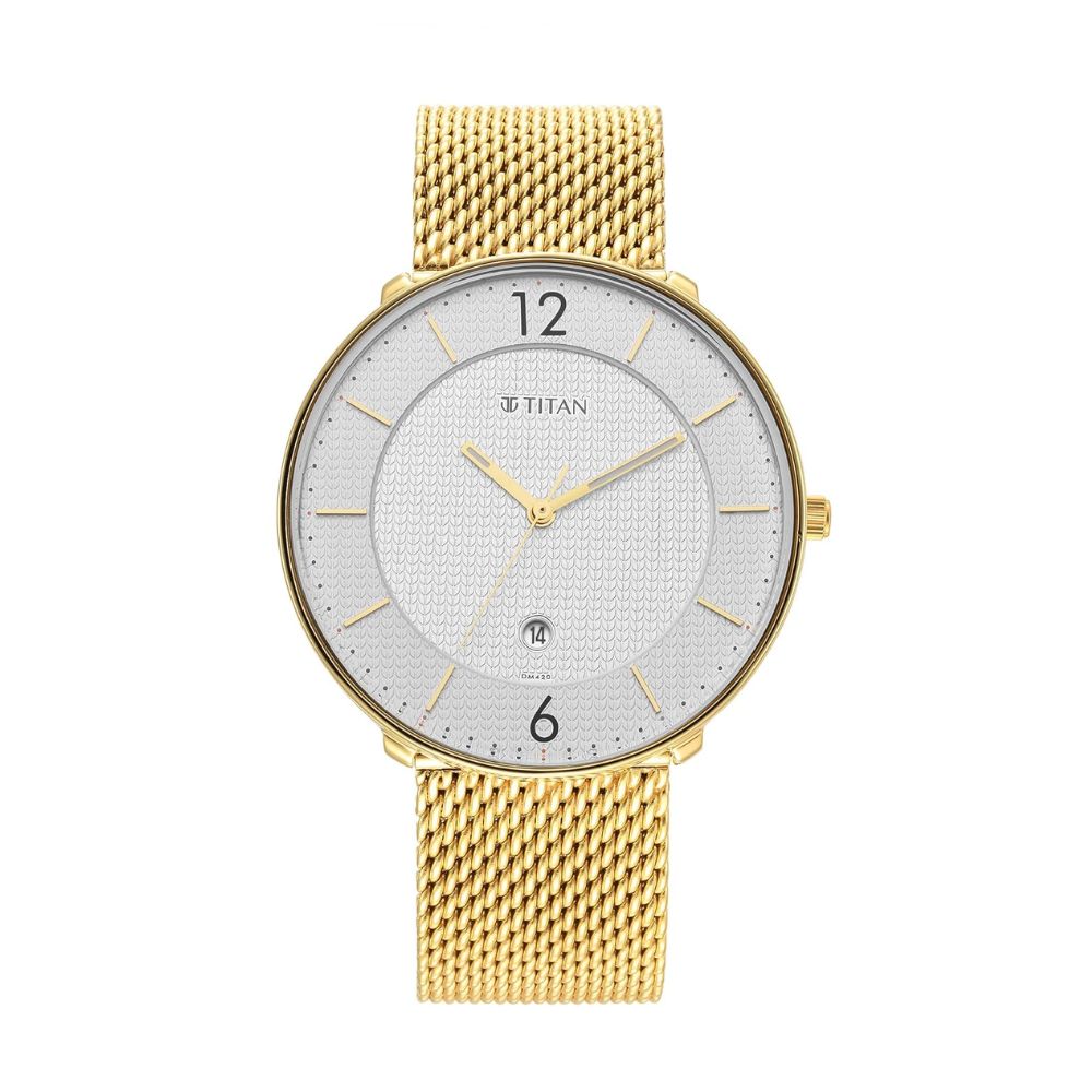 Titan Black & Gold Men's Watch NT1849YM01