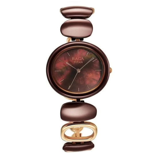 Titan Raga Ceramics Update Brown Women's Watch 95146KD03