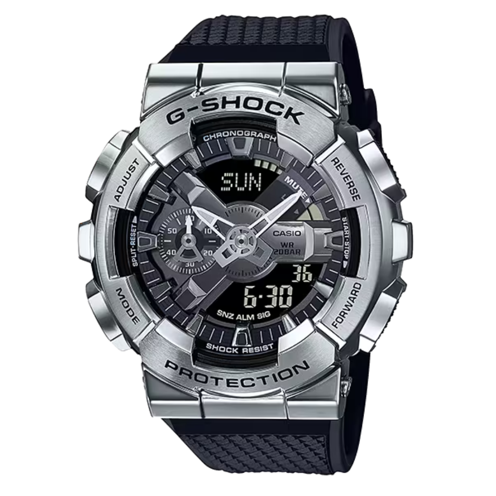 Casio G-Shock Silver Dial Men's Analog-Digital Resin Watch G1051