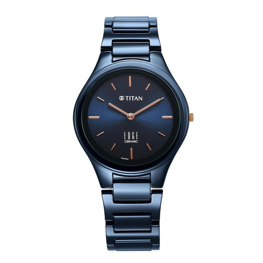 Titan Edge Ceramic Atlantic Blue Women's Watch 2653QC03