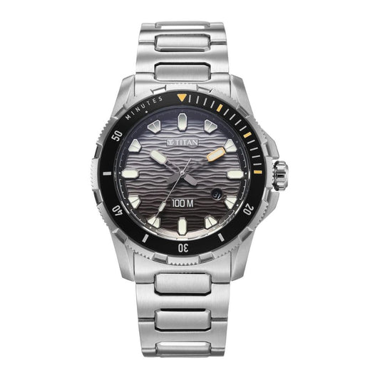 Titan Zero Hour Diver's Black Men's Watch 10067KM01