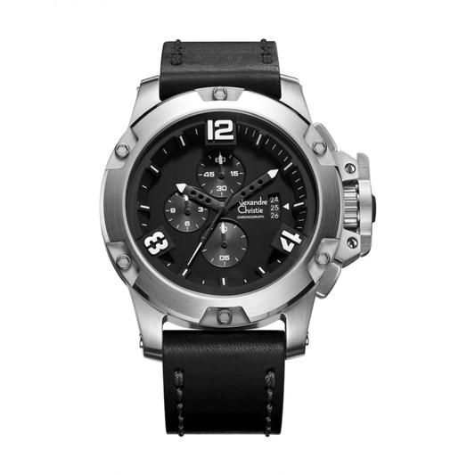 Alexandre Christie Black Men's Chronograph Quartz Watch 6295MCLSSBA