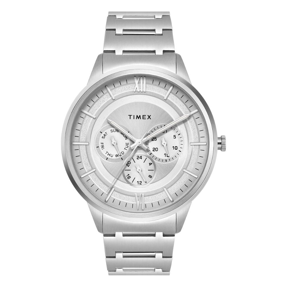 Timex Round Silver Men's Watch TWEG28000