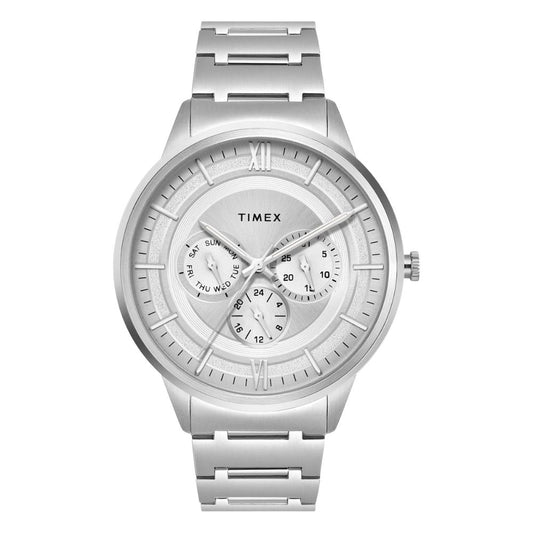 Timex Round Silver Men's Watch TWEG28000