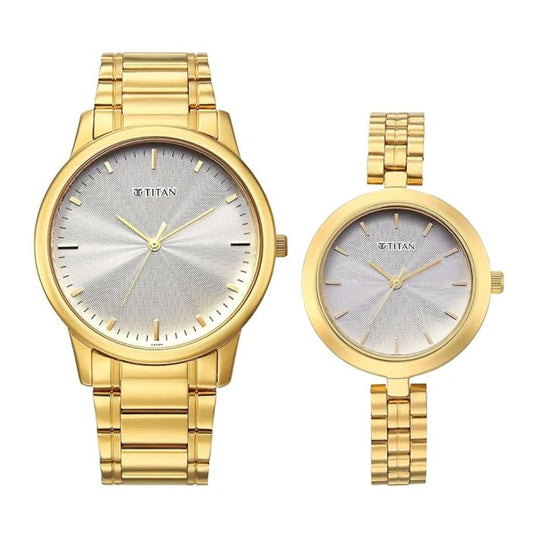 Titan Bandhan Eternal Yellow Gold Couples Watch 19692969YM01