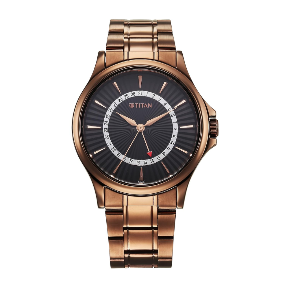 Titan Karishma Quartz Analog Black Dial Men's Watch 10038QM01