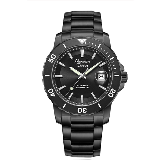 Alexandre Christie Automatic Black Men's Watch 6141MABIPBA