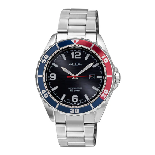 ALBA Active Black Dial Men's Watch AG8N45X1