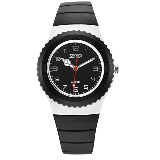 Zoop Girls Kids Black Dial Black Strap Analog Watch 16031PP01W