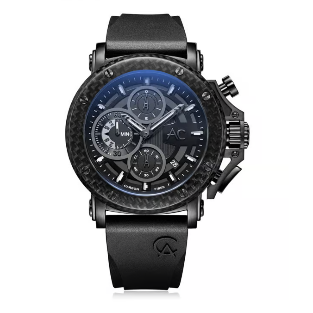 Alexandre Christie Carbon Black Men's Watch 9205MCREPBAGL