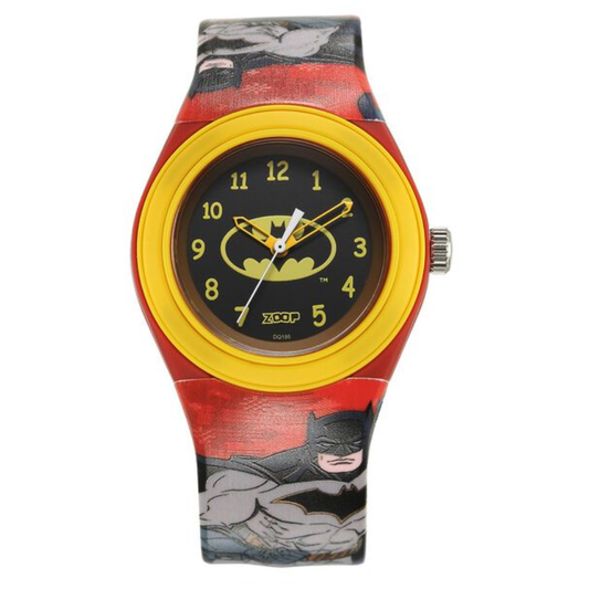 Zoop Justice League Batman Black Dial Multicoloured Strap Kids Watch C4048PP54