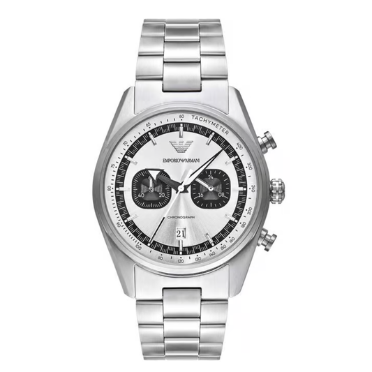 Emporio Armani Silver Dial Men's Chronograph Watch AR11636