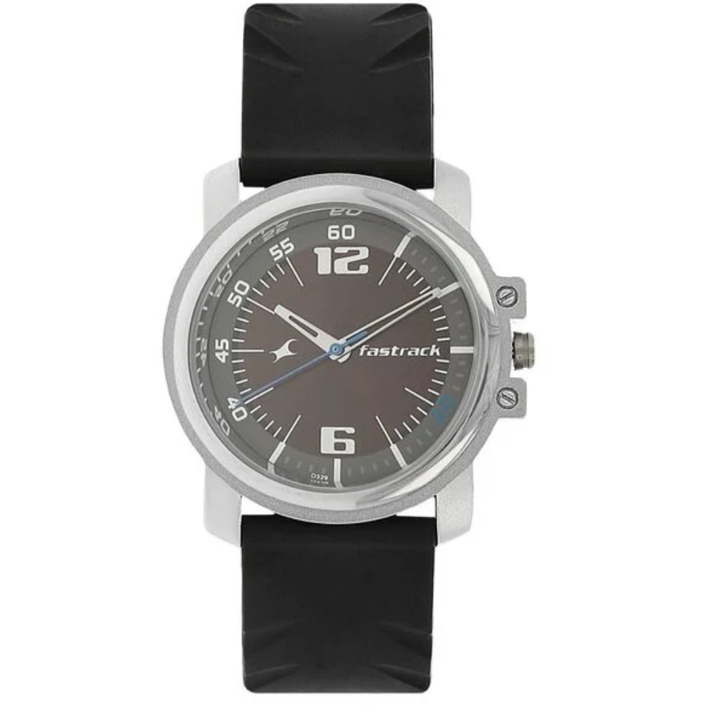 Fastrack Quartz Brown Dial Plastic Strap Watch for Guys 3039SP02