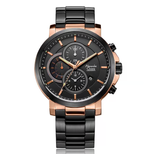 ALEXANDRE CHRISTIE Chronograph Black Men's Watch 6350MCBBRBA