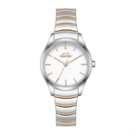 Slazenger Classic White Dial Two-Tone Silver and Rose Gold Women's Watch SL.09.2646.3.520