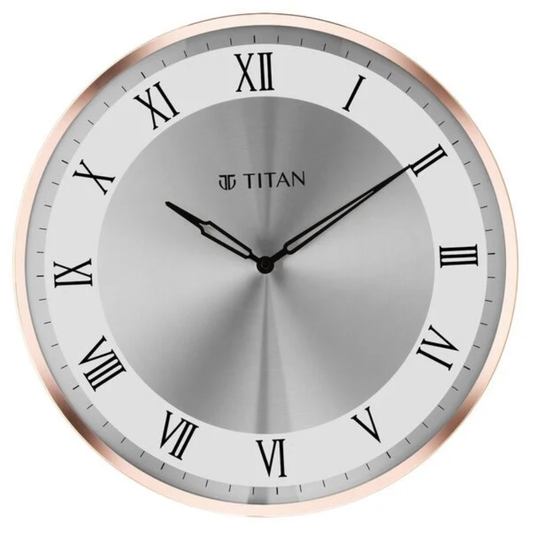 Titan Metallic White Dial Wall Clock NSW0057MA01