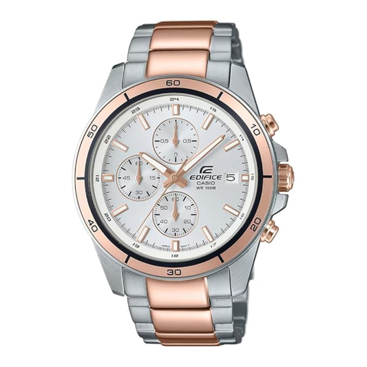Casio Edifice Chronograph White Dial Men's Watch EX272