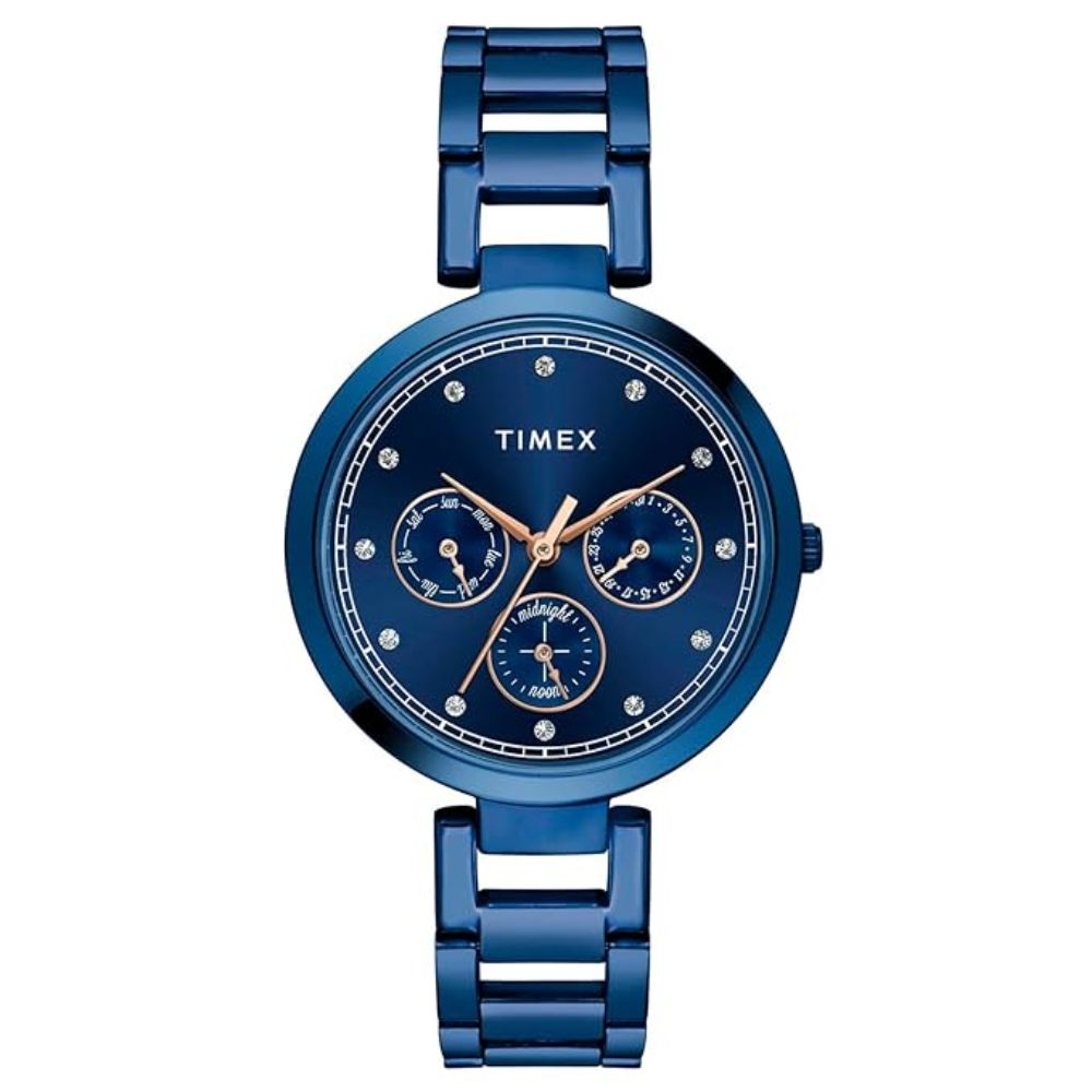 TIMEX Blue Dial Women's Round Dial Analog Watch TW000X268