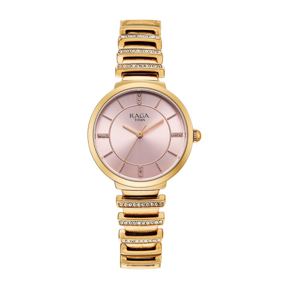 Titan Raga Spotlight Rose Gold Women's Watch 95431WM01