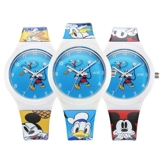 Zoop Disney Mickey Donald Interchangeable Watch Set with Blue Dial Watch for Boys Kids, 16018PP05