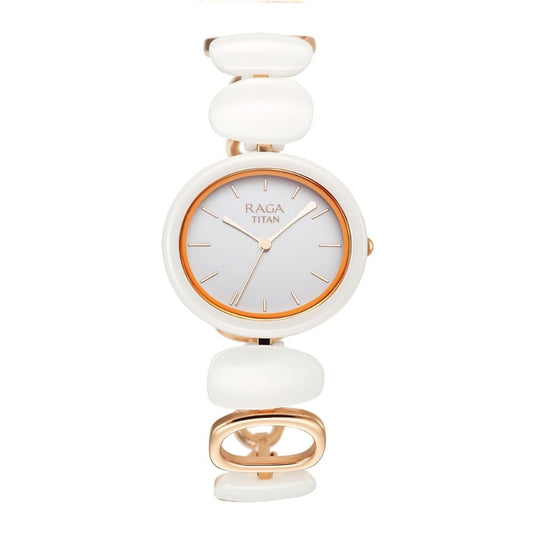 Titan Raga Ceramics White Women's Watch 95146KD05