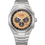 Citizen Zenshin Orange Dial Men's Chronograph Titanium Watch CA4610-85Z