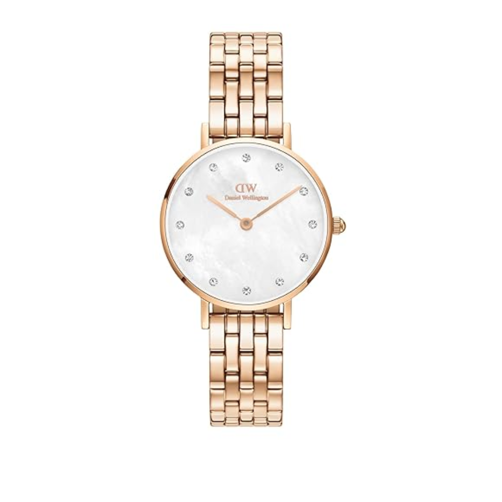 Daniel Wellington Petite Mother of Pearl White & Rose Gold Women's Watch DW00100613K