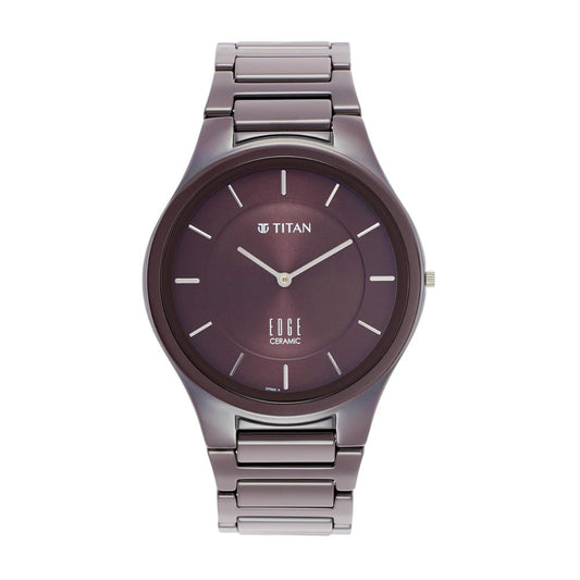 Titan Ceramic Wine Dial Men's Watch 1696QC19