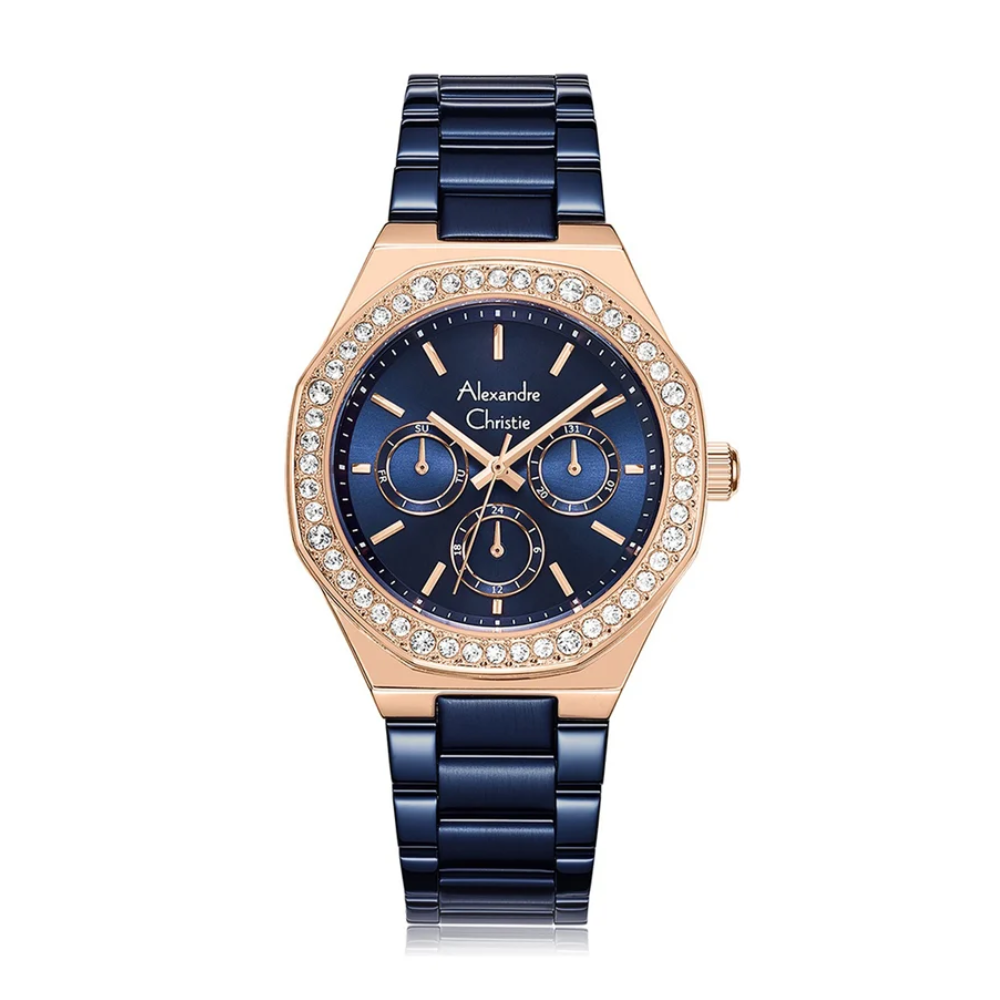 Alexandre Christie Multi-Function Blue Women's Watch 2B58BFBURBU