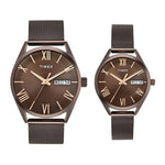 TIMEX Trendline Brown Pair's Analog Round Dial Watch TW00PR353