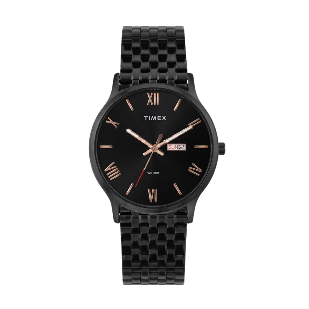 Timex Black Dial Men's Analog Metal Strap Watch TWTG10527