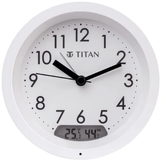 Titan Analogue White Dial Table Clock T0007PC01