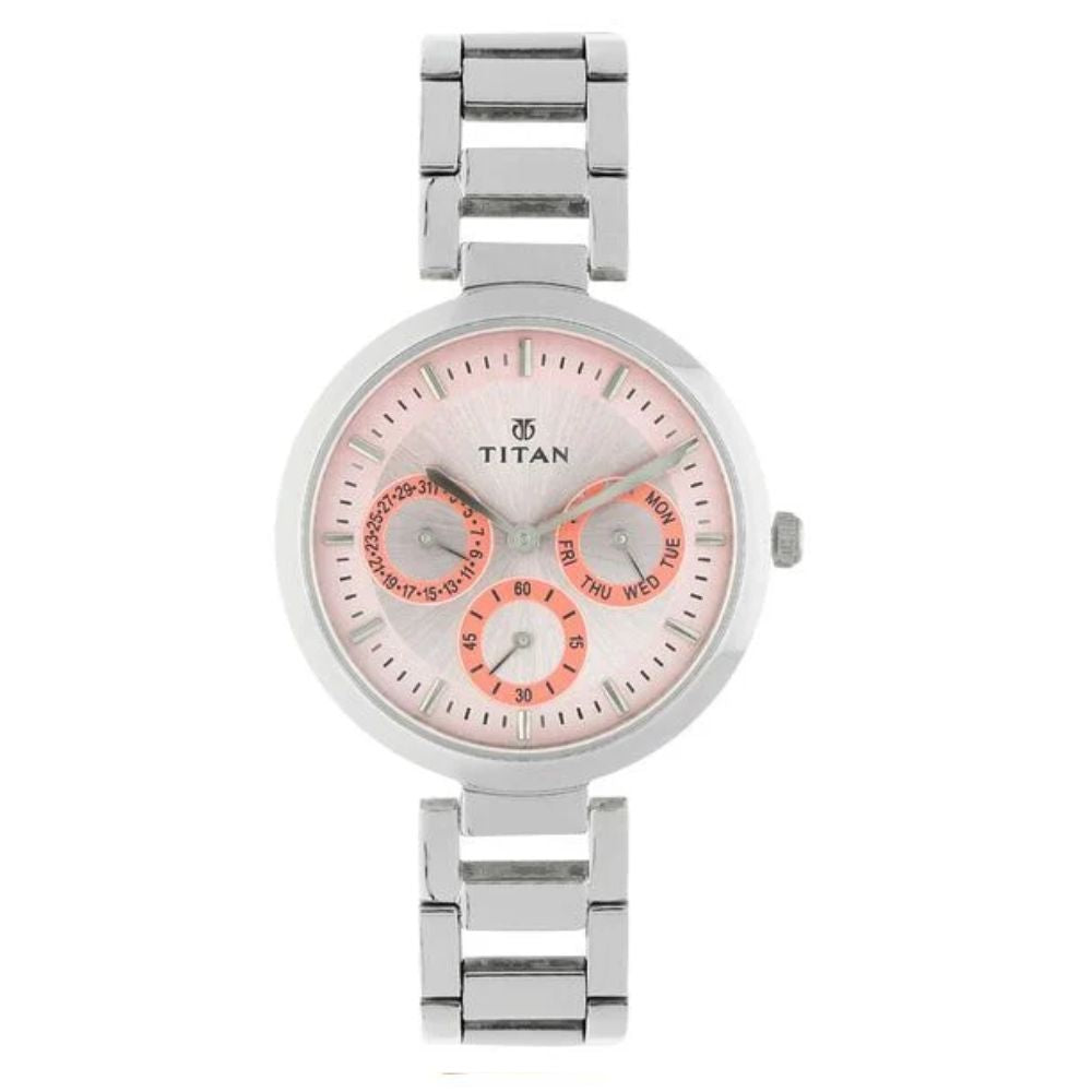 Titan Quartz Pink Women's Watch 2480SM05