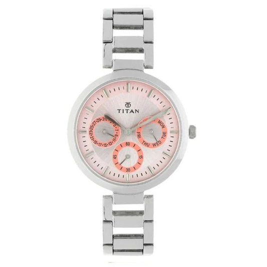 Titan Quartz Pink Women's Watch 2480SM05