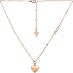 GUESS Circle Lights Rose Gold-Plated Women's Necklace UBN02230RG