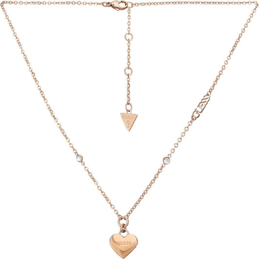 GUESS Circle Lights Rose Gold-Plated Women's Necklace UBN02230RG