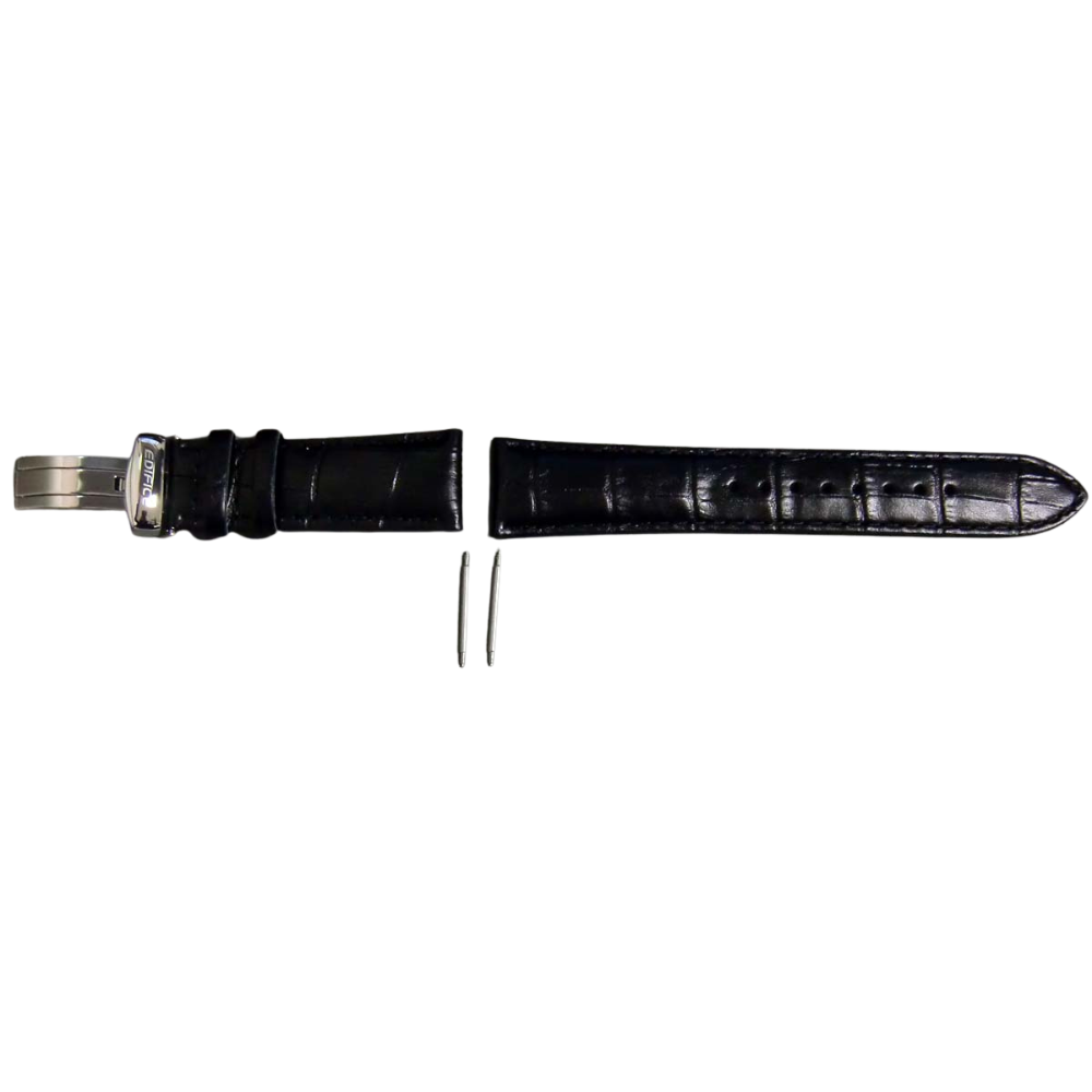 Casio Black Leather Strap Men's Watch EFR-512L-1AV, EFR-512L-8AV | 10399155