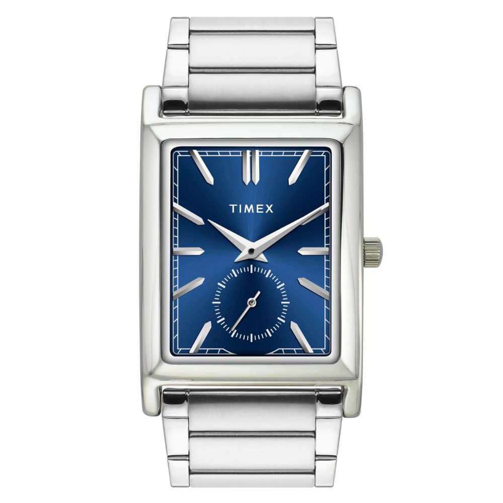 Timex Blue Rectangle Dial Men's Watch TW000L523