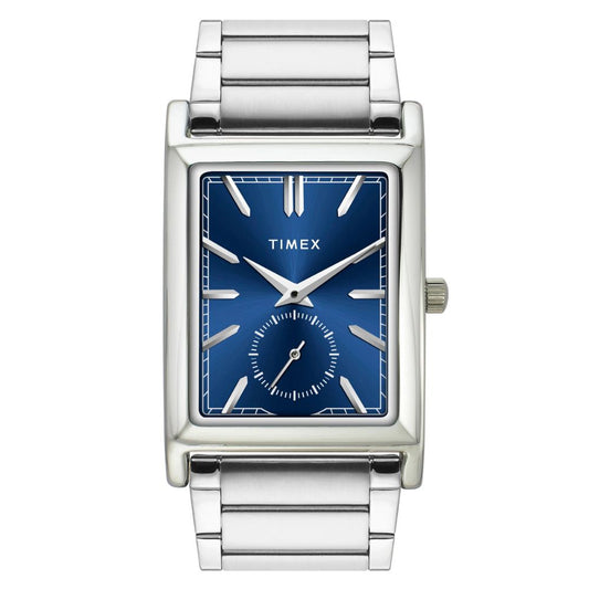 Timex Blue Rectangle Dial Men's Watch TW000L523