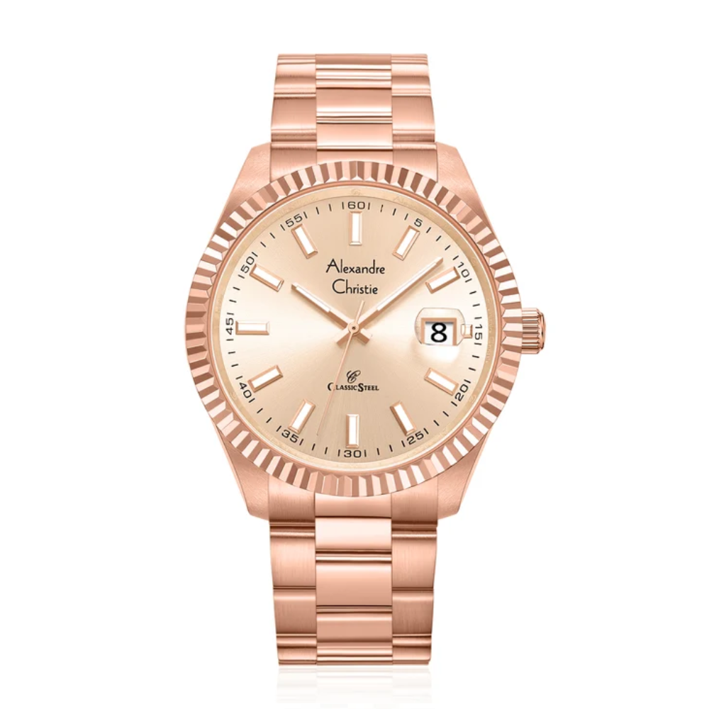 Alexandre Christie Classic Rose Gold Men's Watch 5007MDBRGRG