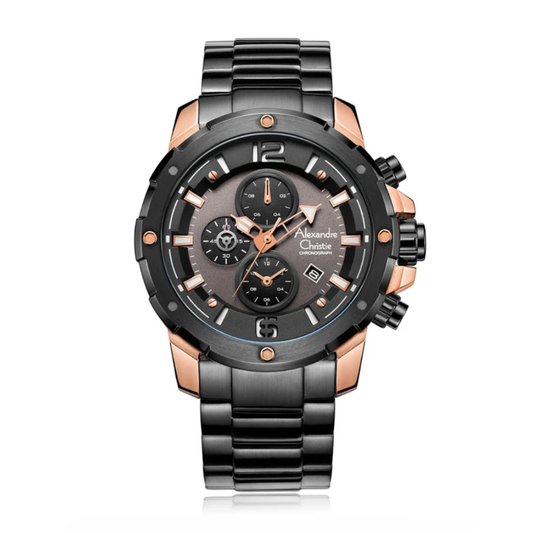 Alexandre Christie Chronograph Black Men's Watch 6410MCBBRBA