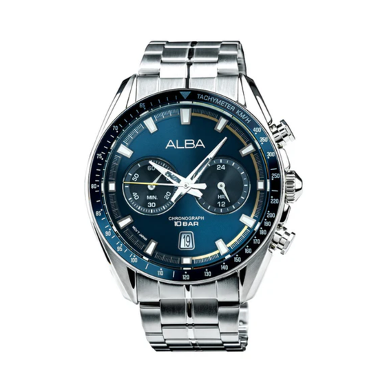 ALBA Active Navy Blue Dial Men's Watch A4B017X1
