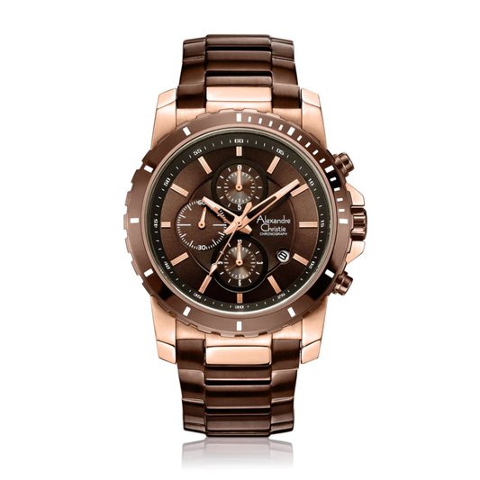 Alexandre Christie Brown Men's Watch 6141MCBROBO